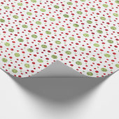 Glitter-Stippen in kerstrood en groen glitter Cadeaupapier (Hoek)