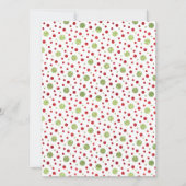 Glitter-Stippen in kerstrood en groen glitter Feestdagenkaart (Voorkant)