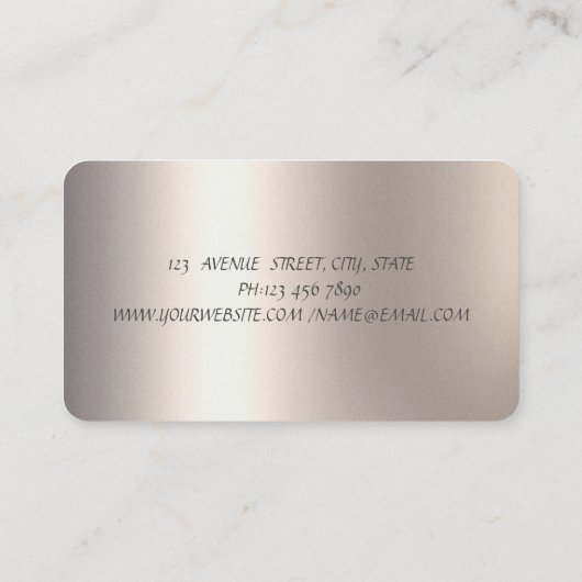 Glitter Stofzuiger, bezem, Confetti Visitekaartje (Achterkant)