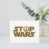 glitter stop oorlogen briefkaart (Staand voorkant)