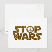 glitter stop oorlogen briefkaart (Voorkant / Achterkant)