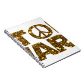 glitter stop oorlogen notitieboek (Rechterzijde)