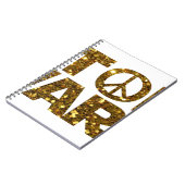 glitter stop oorlogen notitieboek (Linkerzijde)