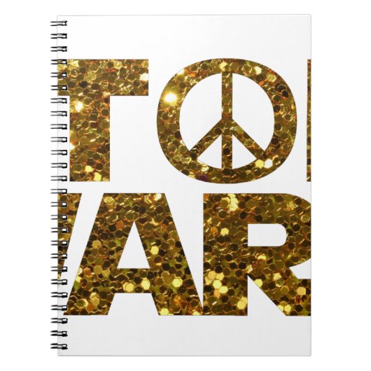 glitter stop oorlogen notitieboek (Voorkant)
