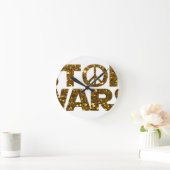 glitter stop oorlogen ronde klok (Huis)