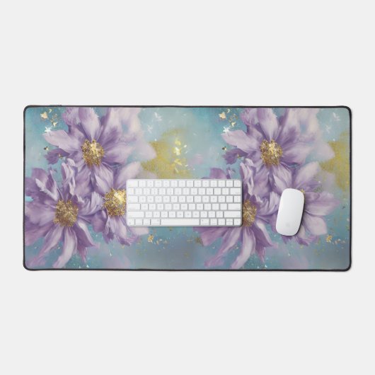 Glitter Storm Fantasy Flowers Bureaumat (Keyboard & Muis)