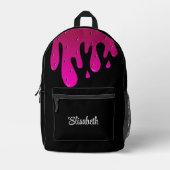 Glitter Strawberry Dripping Slime Gepersonaliseerd Bedrukte Rugzak (Voorkant)