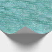 Glitter strepen van munt cadeaupapier (Hoek)