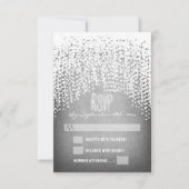 glitter string lichten bruiloft RSVP kaarten (Voorkant)