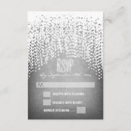 glitter string lichten bruiloft RSVP kaarten Kaartje