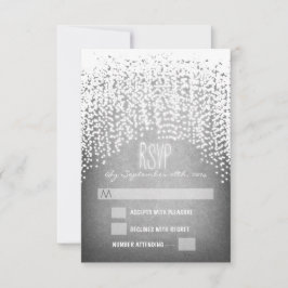 glitter string lichten bruiloft RSVP kaarten Kaartje