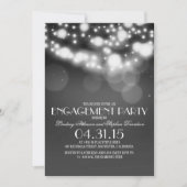 Glitter String Lights  Engagement Party Kaart (Voorkant)