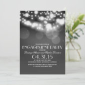 Glitter String Lights  Engagement Party Kaart (Staand voorkant)