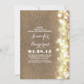 Glitter String Lights Glamours vrijgezellenfeest Kaart (Voorkant)