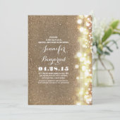 Glitter String Lights Glamours vrijgezellenfeest Kaart (Staand voorkant)