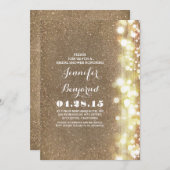 Glitter String Lights Glamours vrijgezellenfeest Kaart (Voorkant / Achterkant)