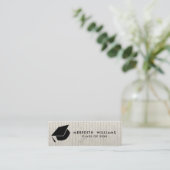 Glitter Striped Afstudeerder Pet Afstuderen Invoeg Mini Visitekaartje (Staand voorkant)