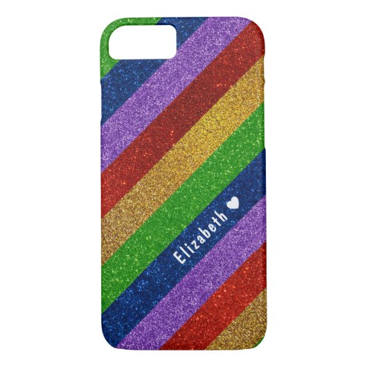 Glitter Striped Case-Mate iPhone Case (Achterkant)