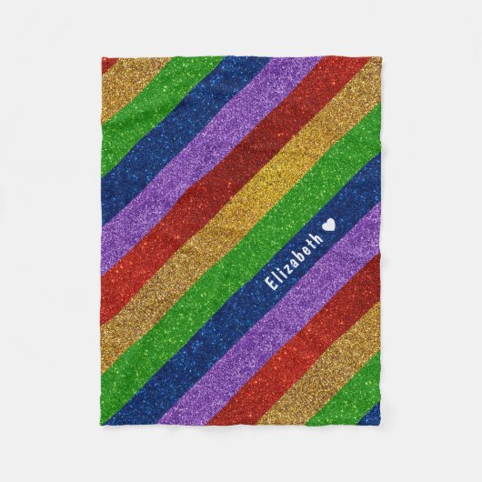 Glitter Striped Fleece Deken (Voorkant)