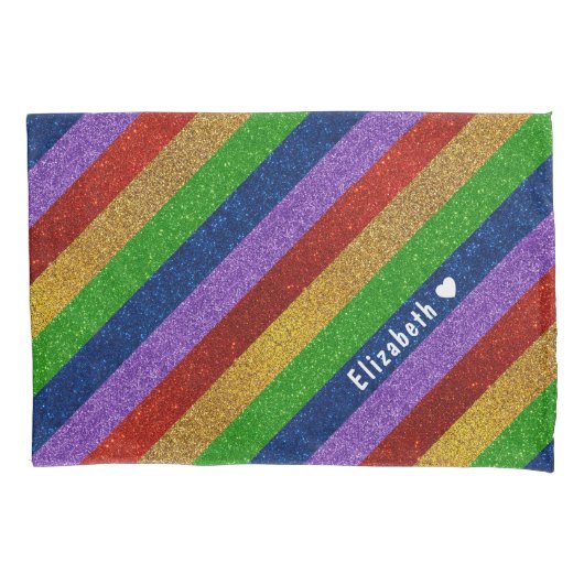 Glitter Striped Kussensloop (Voorkant)