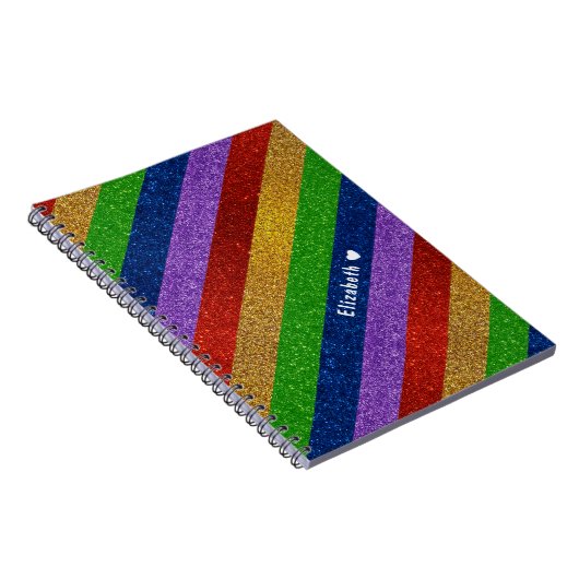 Glitter Striped Notitieboek (Rechterzijde)