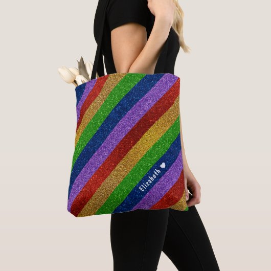 Glitter Striped Tote Bag (Dichtbij)