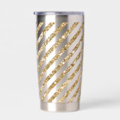 Glitter Stripes Geïsoleerde Drinkbeker (Rechts)