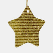 Glitter Stripes Keramisch Ornament (Rechts)