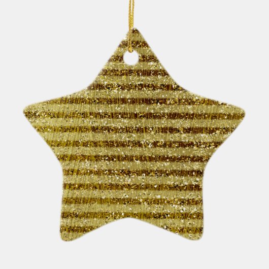 Glitter Stripes Keramisch Ornament (Voorkant)