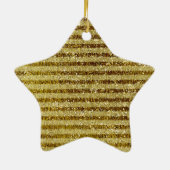 Glitter Stripes Keramisch Ornament (Achterkant)