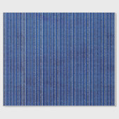 Glitter Stripes van goud en zilver op blauw Cadeaupapier (Vlak)