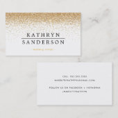 GLITTER strooien stijlvol glamoureus goud zwart Visitekaartje (Voorkant / Achterkant)
