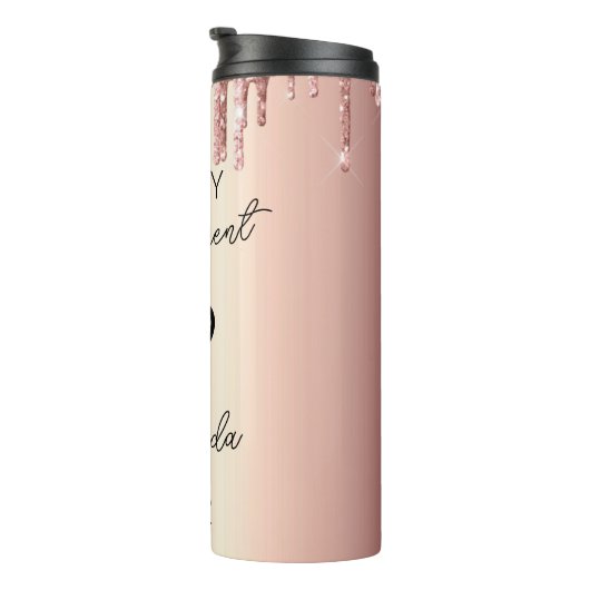 Glitter stuurt een aangepaste Pensioenuitkering vo Thermosbeker (Geroteerd rechts)