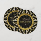 Glitter Style Gold Black Cross Vrijgezellenfeest Kaart (Voorkant / Achterkant)