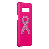 Glitter Style Pink Ribbon Awareness Design Case-Mate Samsung Galaxy Hoesje (Achterkant / rechts)