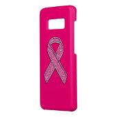 Glitter Style Pink Ribbon Awareness Design Case-Mate Samsung Galaxy Hoesje (Achterkant/links)