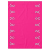Glitter Style Pink Ribbon Awareness Fuchsia Tafelkleed (Voorkant)