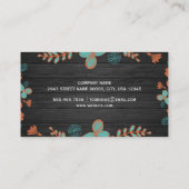 Glitter Stylist Hood en Floral Pattern Visitekaartje (Achterkant)