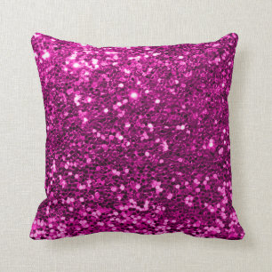 Glitter Stylist Mode Sequin Fuchsia Pink Vivid Kussen