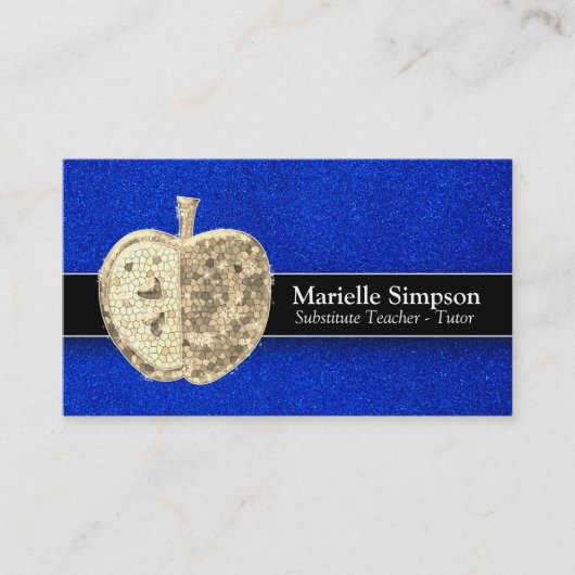 Glitter Substituut kleuterschool leraar Professor Visitekaartje (Voorkant)
