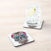 glitter Sugar Skull Bier Onderzetter (Rechterzijde)