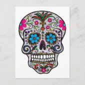 glitter Sugar Skull Briefkaart (Voorkant)