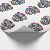 glitter Sugar Skull Cadeaupapier (Hoek)