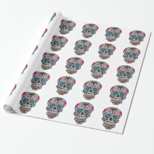 glitter Sugar Skull Cadeaupapier
