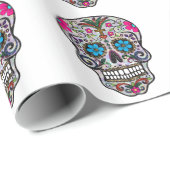 glitter Sugar Skull Cadeaupapier (Rol Hoek)