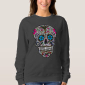 glitter Sugar Skull dames sweatshirt (Voorkant)