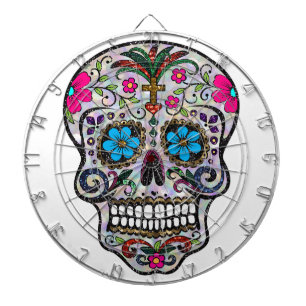 glitter Sugar Skull Dartbord