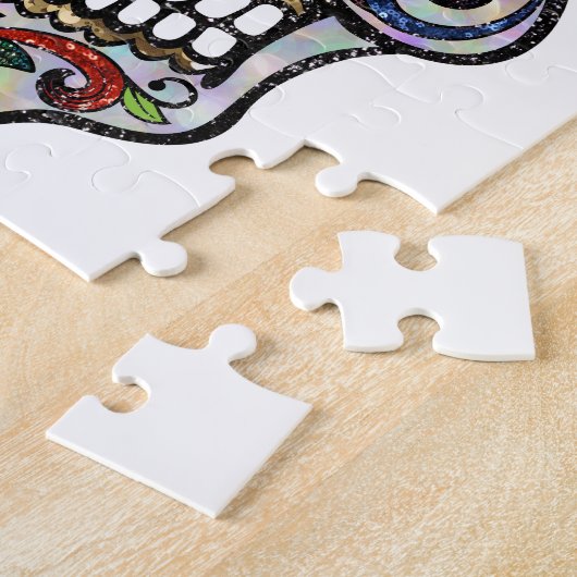 glitter Sugar Skull Legpuzzel (Zijkant)