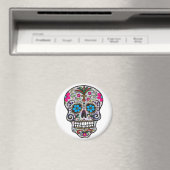 glitter Sugar Skull Magneet (Insitu (Vaatwasser))