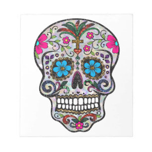 glitter Sugar Skull Notitieblok